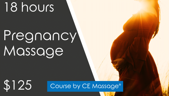 18 hr Pregnancy Massage Course from CEMassage.com