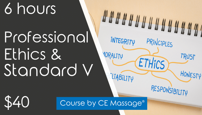 6 hr Professional Ethics Course from CEMassage.com