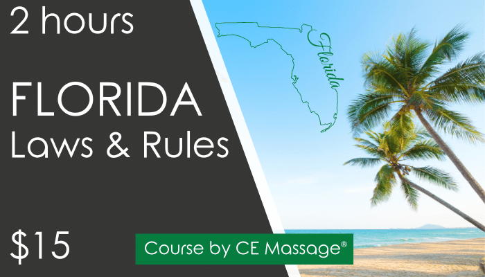 2 hr FL Laws and Rules from CEMassage.com
