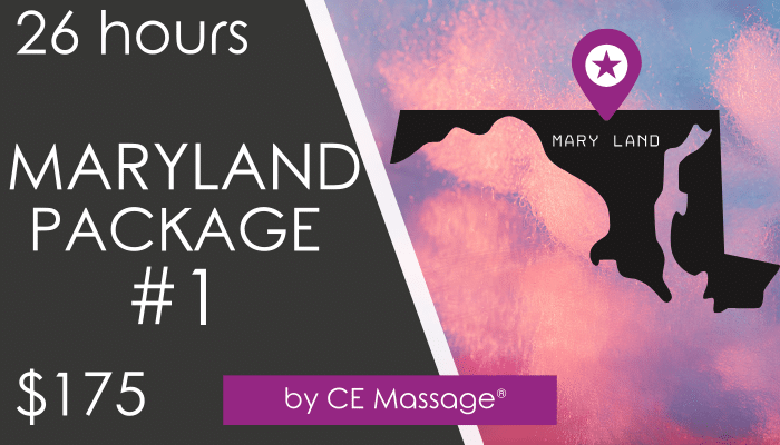 Affordable MD CE Renewal Package from CEMassage.com